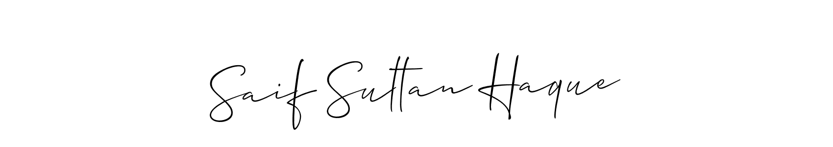 Saif Sultan Haque stylish signature style. Best Handwritten Sign (Allison_Script) for my name. Handwritten Signature Collection Ideas for my name Saif Sultan Haque. Saif Sultan Haque signature style 2 images and pictures png