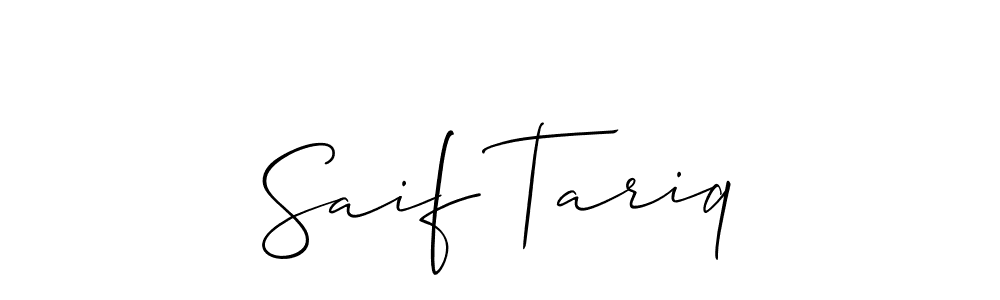 This is the best signature style for the Saif Tariq name. Also you like these signature font (Allison_Script). Mix name signature. Saif Tariq signature style 2 images and pictures png