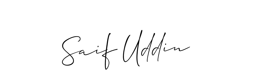 Create a beautiful signature design for name Saif Uddin. With this signature (Allison_Script) fonts, you can make a handwritten signature for free. Saif Uddin signature style 2 images and pictures png