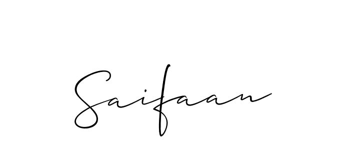 How to make Saifaan name signature. Use Allison_Script style for creating short signs online. This is the latest handwritten sign. Saifaan signature style 2 images and pictures png