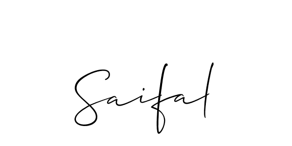 The best way (Allison_Script) to make a short signature is to pick only two or three words in your name. The name Saifal include a total of six letters. For converting this name. Saifal signature style 2 images and pictures png