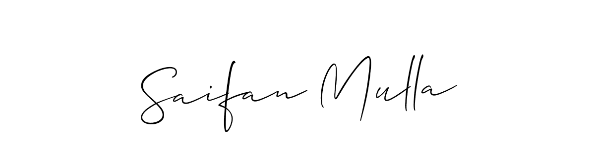 You can use this online signature creator to create a handwritten signature for the name Saifan Mulla. This is the best online autograph maker. Saifan Mulla signature style 2 images and pictures png