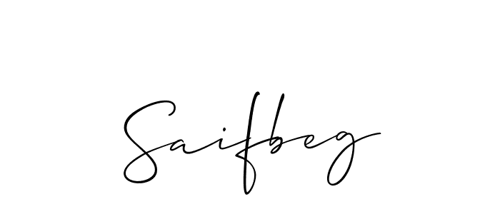 How to make Saifbeg signature? Allison_Script is a professional autograph style. Create handwritten signature for Saifbeg name. Saifbeg signature style 2 images and pictures png