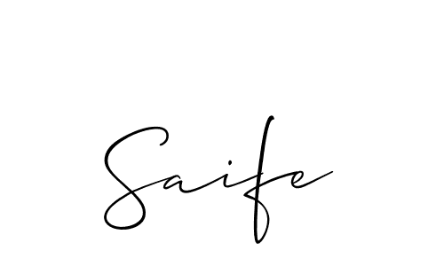 How to make Saife signature? Allison_Script is a professional autograph style. Create handwritten signature for Saife name. Saife signature style 2 images and pictures png