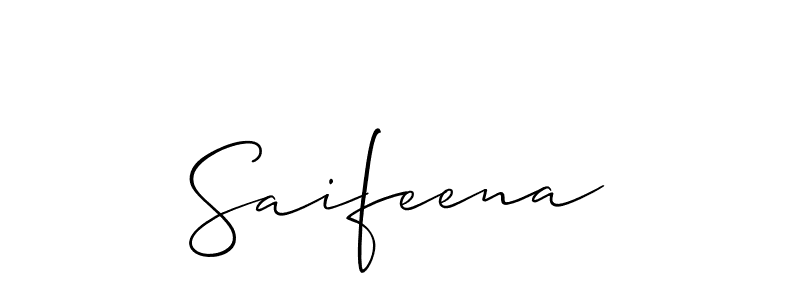 Also we have Saifeena name is the best signature style. Create professional handwritten signature collection using Allison_Script autograph style. Saifeena signature style 2 images and pictures png