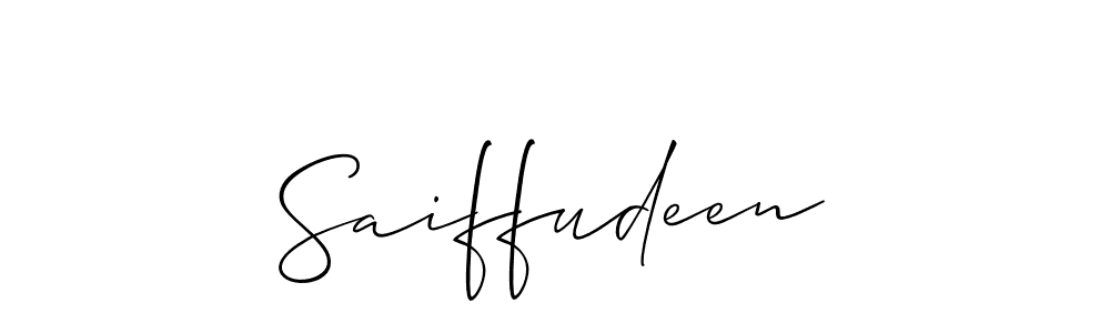 How to make Saiffudeen signature? Allison_Script is a professional autograph style. Create handwritten signature for Saiffudeen name. Saiffudeen signature style 2 images and pictures png