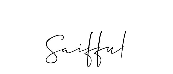 How to make Saifful name signature. Use Allison_Script style for creating short signs online. This is the latest handwritten sign. Saifful signature style 2 images and pictures png