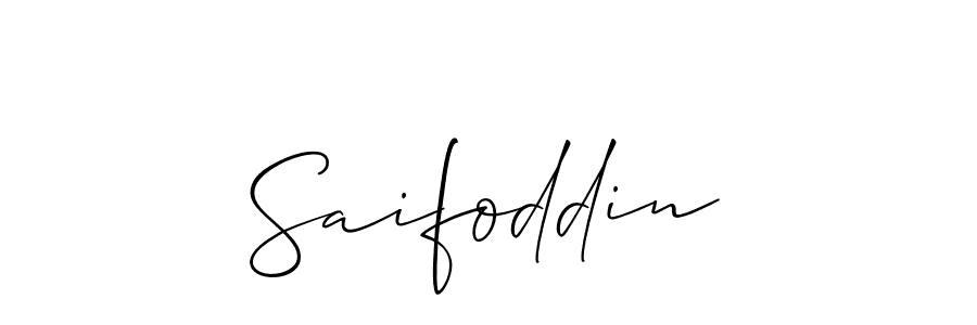 if you are searching for the best signature style for your name Saifoddin. so please give up your signature search. here we have designed multiple signature styles  using Allison_Script. Saifoddin signature style 2 images and pictures png