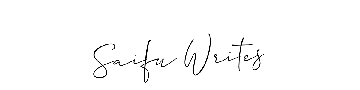 Also we have Saifu Writes name is the best signature style. Create professional handwritten signature collection using Allison_Script autograph style. Saifu Writes signature style 2 images and pictures png