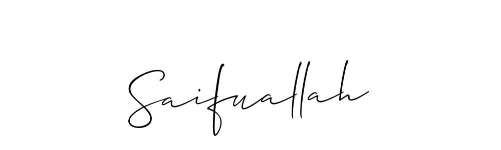 How to make Saifuallah name signature. Use Allison_Script style for creating short signs online. This is the latest handwritten sign. Saifuallah signature style 2 images and pictures png