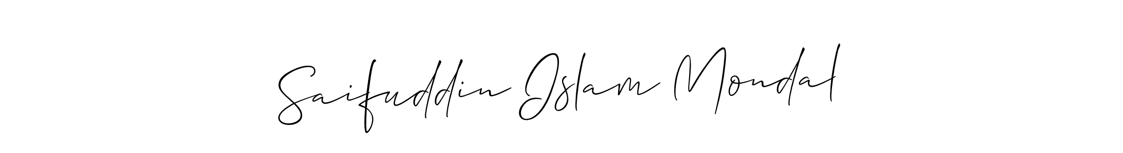 Create a beautiful signature design for name Saifuddin Islam Mondal. With this signature (Allison_Script) fonts, you can make a handwritten signature for free. Saifuddin Islam Mondal signature style 2 images and pictures png