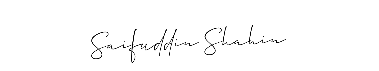 Similarly Allison_Script is the best handwritten signature design. Signature creator online .You can use it as an online autograph creator for name Saifuddin Shahin. Saifuddin Shahin signature style 2 images and pictures png