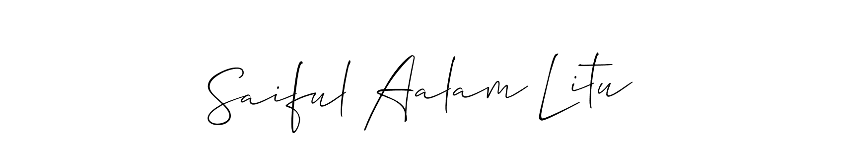 Here are the top 10 professional signature styles for the name Saiful Aalam Litu. These are the best autograph styles you can use for your name. Saiful Aalam Litu signature style 2 images and pictures png