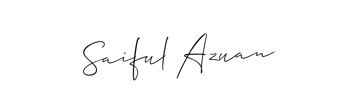 Saiful Azuan stylish signature style. Best Handwritten Sign (Allison_Script) for my name. Handwritten Signature Collection Ideas for my name Saiful Azuan. Saiful Azuan signature style 2 images and pictures png