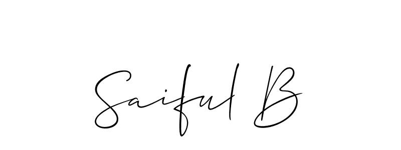 Once you've used our free online signature maker to create your best signature Allison_Script style, it's time to enjoy all of the benefits that Saiful B name signing documents. Saiful B signature style 2 images and pictures png