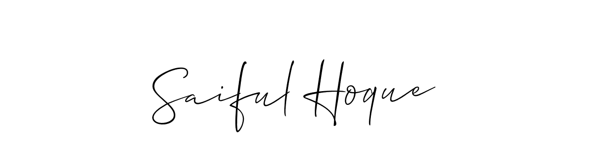 Saiful Hoque stylish signature style. Best Handwritten Sign (Allison_Script) for my name. Handwritten Signature Collection Ideas for my name Saiful Hoque. Saiful Hoque signature style 2 images and pictures png