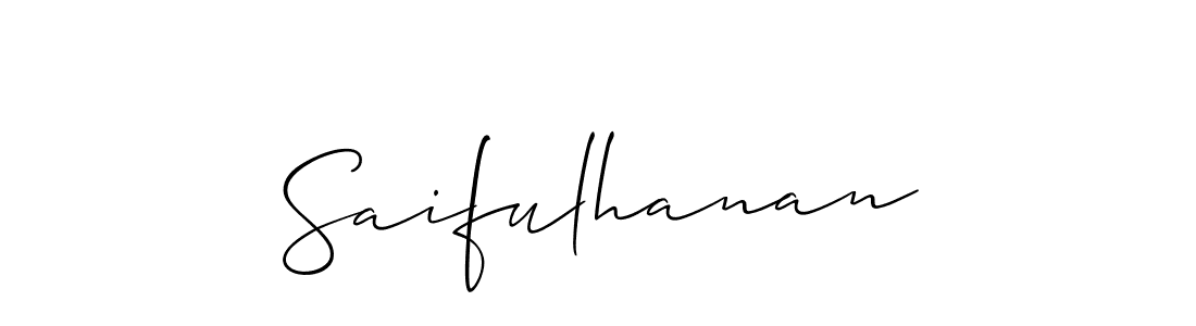 Also we have Saifulhanan name is the best signature style. Create professional handwritten signature collection using Allison_Script autograph style. Saifulhanan signature style 2 images and pictures png