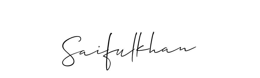 Allison_Script is a professional signature style that is perfect for those who want to add a touch of class to their signature. It is also a great choice for those who want to make their signature more unique. Get Saifulkhan name to fancy signature for free. Saifulkhan signature style 2 images and pictures png