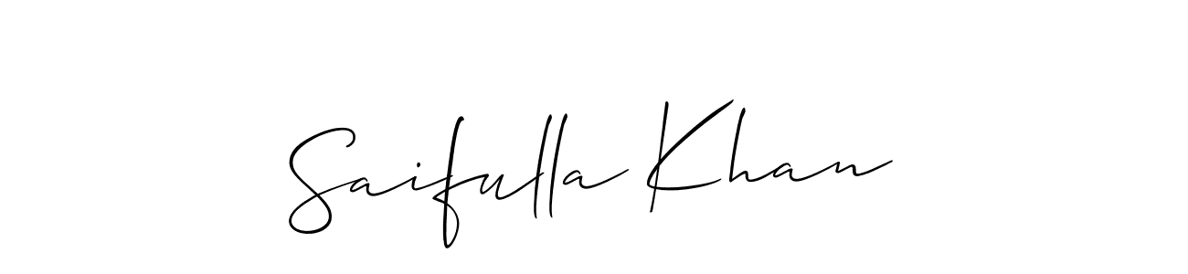 Allison_Script is a professional signature style that is perfect for those who want to add a touch of class to their signature. It is also a great choice for those who want to make their signature more unique. Get Saifulla Khan name to fancy signature for free. Saifulla Khan signature style 2 images and pictures png