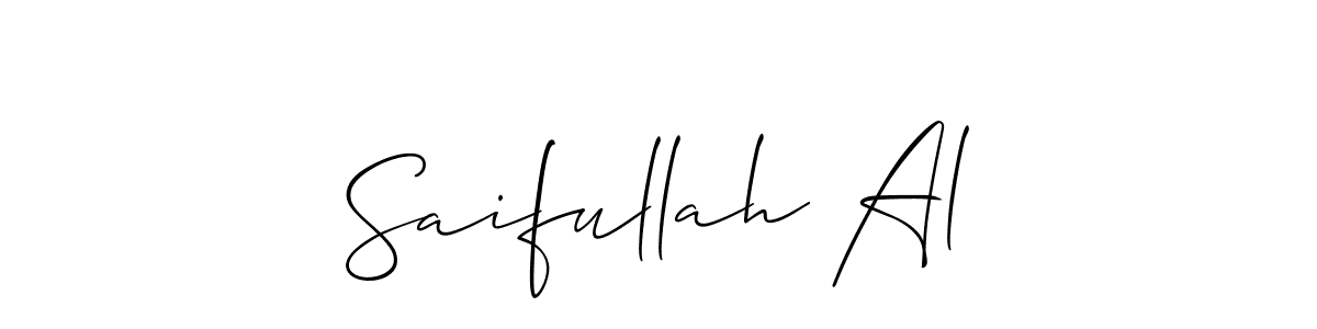 How to make Saifullah Al signature? Allison_Script is a professional autograph style. Create handwritten signature for Saifullah Al name. Saifullah Al signature style 2 images and pictures png