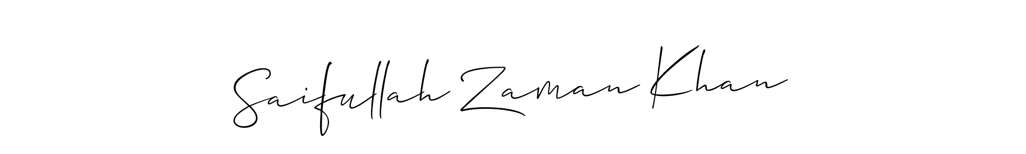 Make a beautiful signature design for name Saifullah Zaman Khan. With this signature (Allison_Script) style, you can create a handwritten signature for free. Saifullah Zaman Khan signature style 2 images and pictures png