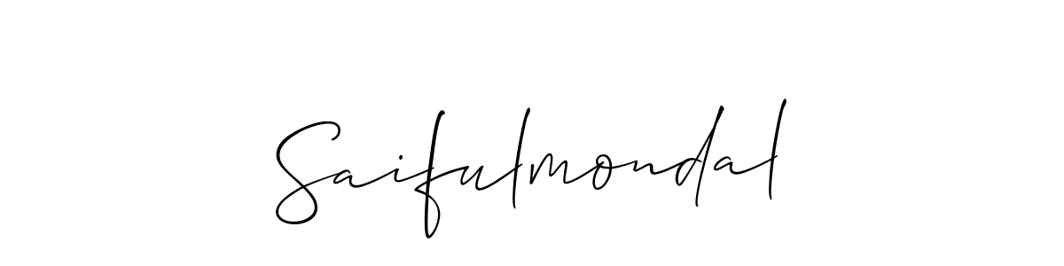 Make a short Saifulmondal signature style. Manage your documents anywhere anytime using Allison_Script. Create and add eSignatures, submit forms, share and send files easily. Saifulmondal signature style 2 images and pictures png