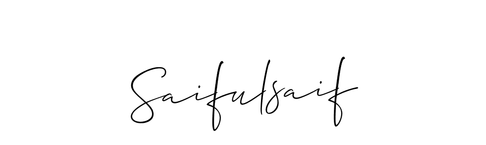 It looks lik you need a new signature style for name Saifulsaif. Design unique handwritten (Allison_Script) signature with our free signature maker in just a few clicks. Saifulsaif signature style 2 images and pictures png