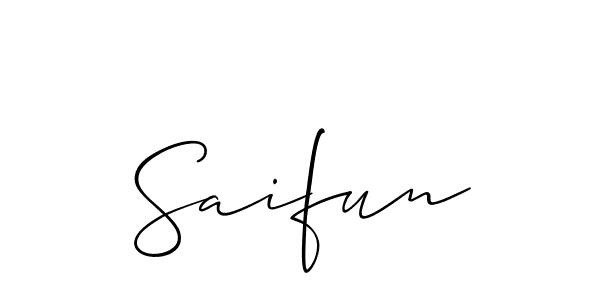 Make a short Saifun signature style. Manage your documents anywhere anytime using Allison_Script. Create and add eSignatures, submit forms, share and send files easily. Saifun signature style 2 images and pictures png