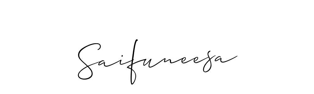 It looks lik you need a new signature style for name Saifuneesa. Design unique handwritten (Allison_Script) signature with our free signature maker in just a few clicks. Saifuneesa signature style 2 images and pictures png