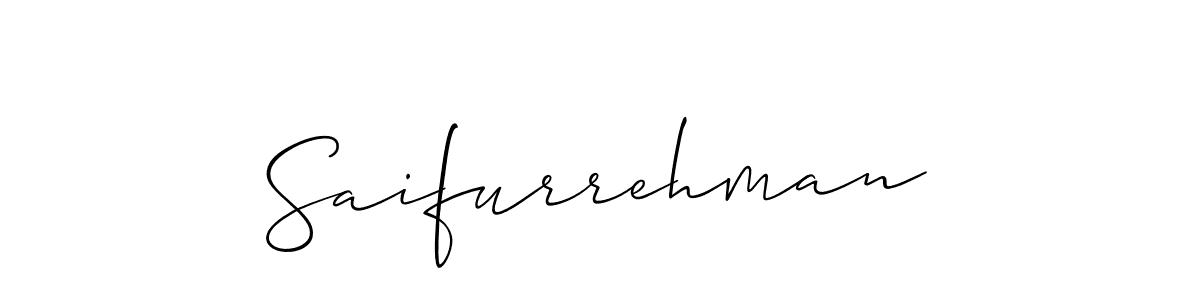 Also You can easily find your signature by using the search form. We will create Saifurrehman name handwritten signature images for you free of cost using Allison_Script sign style. Saifurrehman signature style 2 images and pictures png