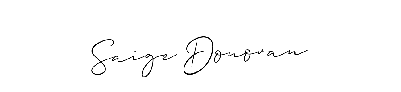 Also we have Saige Donovan name is the best signature style. Create professional handwritten signature collection using Allison_Script autograph style. Saige Donovan signature style 2 images and pictures png