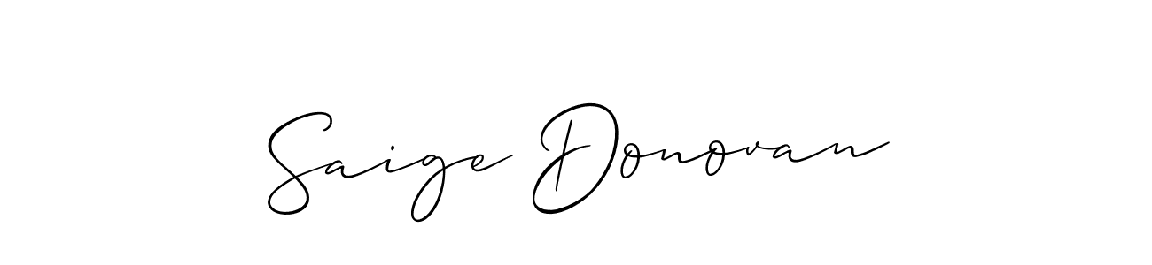 Also we have Saige Donovan name is the best signature style. Create professional handwritten signature collection using Allison_Script autograph style. Saige Donovan signature style 2 images and pictures png