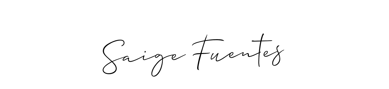 Also we have Saige Fuentes name is the best signature style. Create professional handwritten signature collection using Allison_Script autograph style. Saige Fuentes signature style 2 images and pictures png