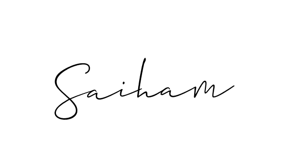 if you are searching for the best signature style for your name Saiham. so please give up your signature search. here we have designed multiple signature styles  using Allison_Script. Saiham signature style 2 images and pictures png