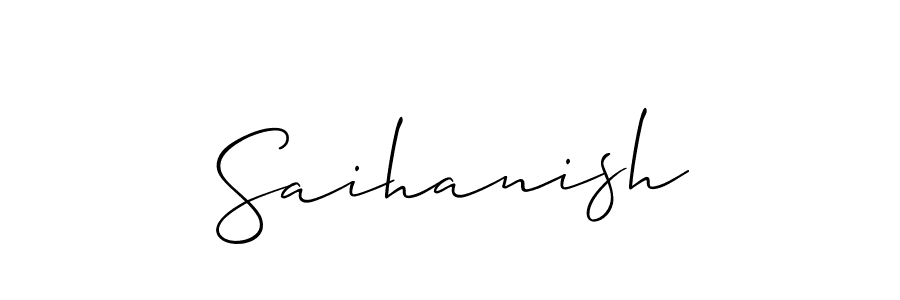 How to make Saihanish signature? Allison_Script is a professional autograph style. Create handwritten signature for Saihanish name. Saihanish signature style 2 images and pictures png