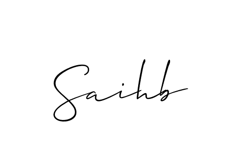 Saihb stylish signature style. Best Handwritten Sign (Allison_Script) for my name. Handwritten Signature Collection Ideas for my name Saihb. Saihb signature style 2 images and pictures png