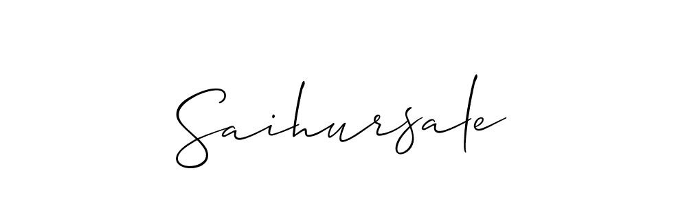 Make a short Saihursale signature style. Manage your documents anywhere anytime using Allison_Script. Create and add eSignatures, submit forms, share and send files easily. Saihursale signature style 2 images and pictures png