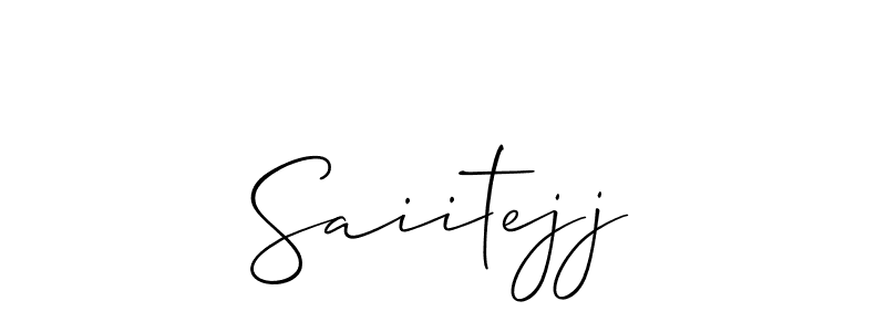 How to make Saiitejj signature? Allison_Script is a professional autograph style. Create handwritten signature for Saiitejj name. Saiitejj signature style 2 images and pictures png