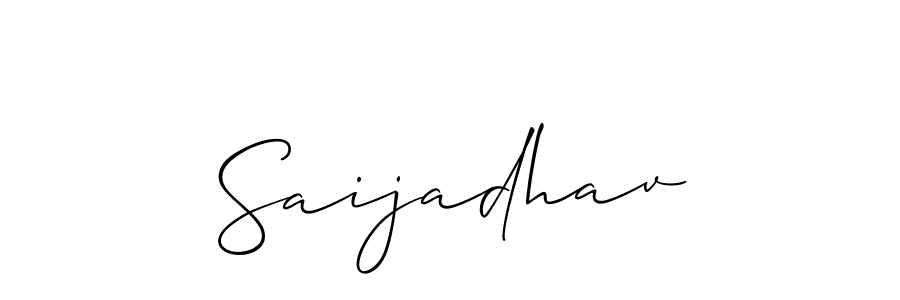 How to make Saijadhav name signature. Use Allison_Script style for creating short signs online. This is the latest handwritten sign. Saijadhav signature style 2 images and pictures png