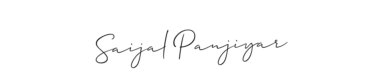 It looks lik you need a new signature style for name Saijal Panjiyar. Design unique handwritten (Allison_Script) signature with our free signature maker in just a few clicks. Saijal Panjiyar signature style 2 images and pictures png
