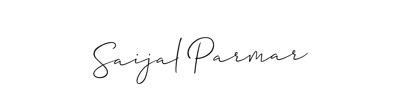 Use a signature maker to create a handwritten signature online. With this signature software, you can design (Allison_Script) your own signature for name Saijal Parmar. Saijal Parmar signature style 2 images and pictures png