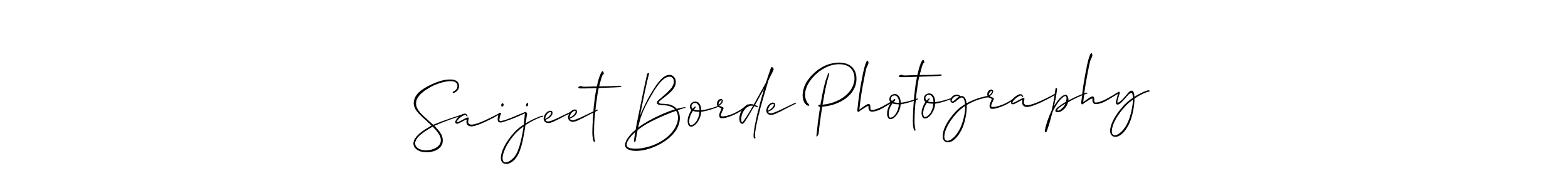 Use a signature maker to create a handwritten signature online. With this signature software, you can design (Allison_Script) your own signature for name Saijeet Borde Photography. Saijeet Borde Photography signature style 2 images and pictures png