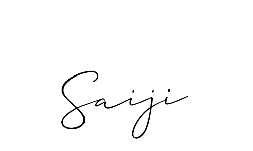 Design your own signature with our free online signature maker. With this signature software, you can create a handwritten (Allison_Script) signature for name Saiji. Saiji signature style 2 images and pictures png