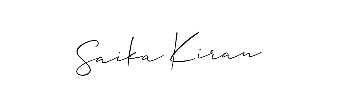 Saika Kiran stylish signature style. Best Handwritten Sign (Allison_Script) for my name. Handwritten Signature Collection Ideas for my name Saika Kiran. Saika Kiran signature style 2 images and pictures png