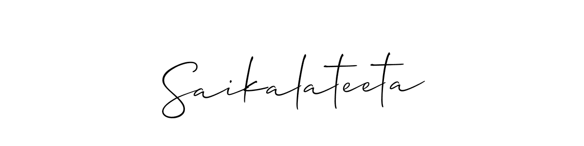 The best way (Allison_Script) to make a short signature is to pick only two or three words in your name. The name Saikalateeta include a total of six letters. For converting this name. Saikalateeta signature style 2 images and pictures png