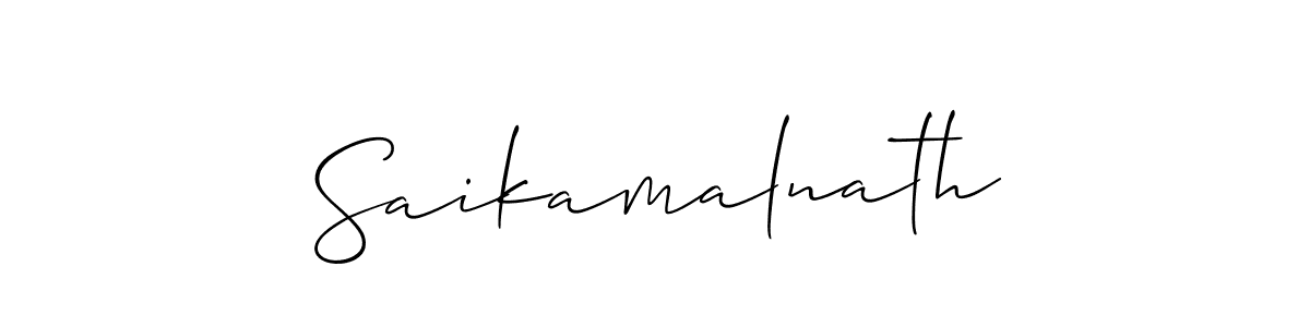 Also You can easily find your signature by using the search form. We will create Saikamalnath name handwritten signature images for you free of cost using Allison_Script sign style. Saikamalnath signature style 2 images and pictures png