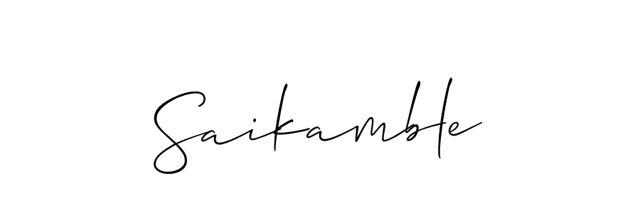 Also we have Saikamble name is the best signature style. Create professional handwritten signature collection using Allison_Script autograph style. Saikamble signature style 2 images and pictures png