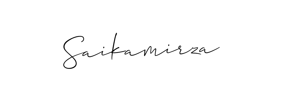 Make a beautiful signature design for name Saikamirza. With this signature (Allison_Script) style, you can create a handwritten signature for free. Saikamirza signature style 2 images and pictures png