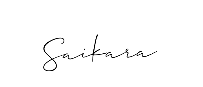 How to make Saikara name signature. Use Allison_Script style for creating short signs online. This is the latest handwritten sign. Saikara signature style 2 images and pictures png
