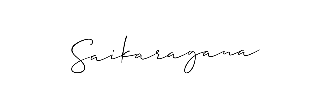 How to make Saikaragana signature? Allison_Script is a professional autograph style. Create handwritten signature for Saikaragana name. Saikaragana signature style 2 images and pictures png